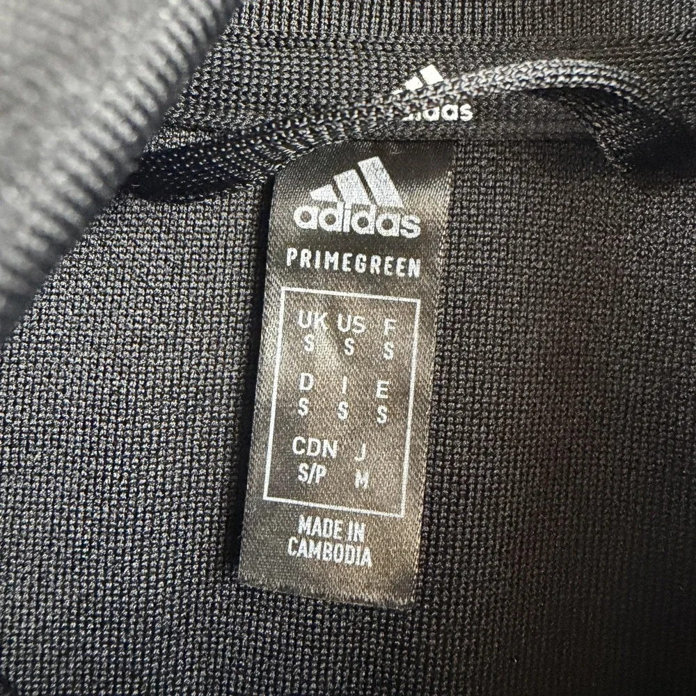 Adidas‎ Track Jacket Mens Small Black Animal Print AEROREADY Full Zip Soccer